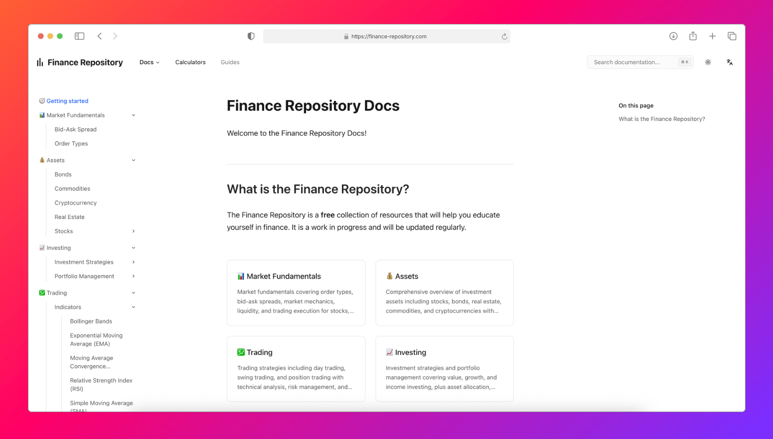 Spent some time building a finance resource platform — would love your feedback logo
